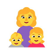 Emoji 👩‍👶‍👧 Famiglia: Donna, Neonato, Bambina su Microsoft Windows 11 November 2021 Update.