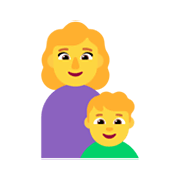 Emoji 👩‍👦 Famiglia: Donna E Bambino su Microsoft Windows 11 November 2021 Update.