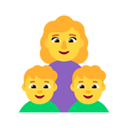 👩‍👦‍👦 Emoji Familia: Mujer, Niño, Niño en Microsoft Windows 11 November 2021 Update.