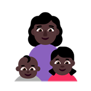 👩🏿‍👶🏿‍👧🏿 Emoji Família - Mulher, Bebê, Menina: Pele Escura na Microsoft Windows 11 November 2021 Update.