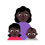 👩🏿‍👧🏿‍👶🏿 Emoji Familie - Frau, Mädchen, Baby: dunkle Hautfarbe Microsoft Windows 11 November 2021 Update.