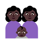 👩🏿‍👩🏿‍👶🏿 Emoji Família - Mulher, Mulher, Bebê: Pele Escura na Microsoft Windows 11 November 2021 Update.