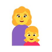 Emoji 👩‍👧 Famiglia: Donna E Bambina su Microsoft Windows 11 November 2021 Update.
