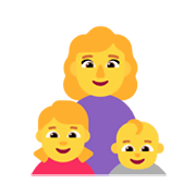 Émoji 👩‍👧‍👶 Famille: Femme, Fille, Bébé sur Microsoft Windows 11 November 2021 Update.