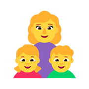 👩‍👧‍👦 Emoji Familie: Frau, Mädchen und Junge Microsoft Windows 11 November 2021 Update.
