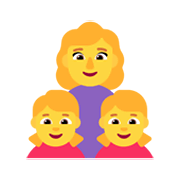 👩‍👧‍👧 Emoji Família: Mulher, Menina E Menina na Microsoft Windows 11 November 2021 Update.