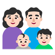 Emoji 👩🏻‍👨🏻‍👶🏻‍👦🏻 Famiglia - Donna, Uomo, Neonato, Bambino: Carnagione Chiara su Microsoft Windows 11 November 2021 Update.