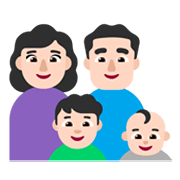 👩🏻‍👨🏻‍👦🏻‍👶🏻 Emoji Familie - Frau, Mann, Junge, Baby: helle Hautfarbe Microsoft Windows 11 November 2021 Update.