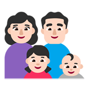 Emoji 👩🏻‍👨🏻‍👧🏻‍👶🏻 Famiglia - Donna, Uomo, Bambina, Neonato: Carnagione Chiara su Microsoft Windows 11 November 2021 Update.