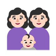 Emoji 👩🏻‍👩🏻‍👶🏻 Famiglia - Donna, Donna, Neonato: Carnagione Chiara su Microsoft Windows 11 November 2021 Update.