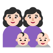 Emoji 👩🏻‍👩🏻‍👶🏻‍👶🏻 Famiglia - Donna, Donna, Neonato, Neonato: Carnagione Chiara su Microsoft Windows 11 November 2021 Update.