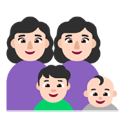 Emoji 👩🏻‍👩🏻‍👦🏻‍👶🏻 Famiglia - Donna, Donna, Bambino, Neonato: Carnagione Chiara su Microsoft Windows 11 November 2021 Update.