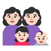 👩🏻‍👩🏻‍👧🏻‍👶🏻 Emoji Familia - Mujer, Mujer, Niña, Bebé: Tono De Piel Claro en Microsoft Windows 11 November 2021 Update.