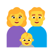 Emoji 👩‍👨‍👶 Famiglia: Donna, Uomo, Neonato su Microsoft Windows 11 November 2021 Update.