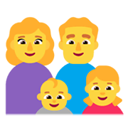 Emoji 👩‍👨‍👶‍👧 Famiglia: Donna, Uomo, Neonato, Bambina su Microsoft Windows 11 November 2021 Update.