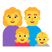 👩‍👨‍👧‍👶 Emoji Familie: Frau, Mann, Mädchen, Baby Microsoft Windows 11 November 2021 Update.