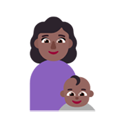 👩🏾‍👶🏾 Emoji Familie - Frau, Baby: mitteldunkle Hautfarbe Microsoft Windows 11 November 2021 Update.
