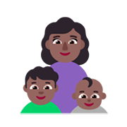 👩🏾‍👦🏾‍👶🏾 Emoji Familie - Frau, Junge, Baby: mitteldunkle Hautfarbe Microsoft Windows 11 November 2021 Update.