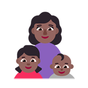 👩🏾‍👧🏾‍👶🏾 Emoji Família - Mulher, Menina, Bebê: Pele Morena Escura na Microsoft Windows 11 November 2021 Update.