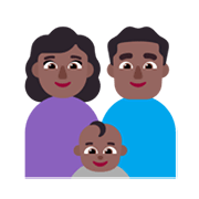 Emoji 👩🏾‍👨🏾‍👶🏾 Famiglia - Donna, Uomo, Neonato: Carnagione Abbastanza Scura su Microsoft Windows 11 November 2021 Update.