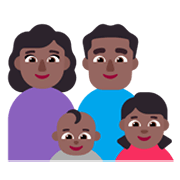 Emoji 👩🏾‍👨🏾‍👶🏾‍👧🏾 Famiglia - Donna, Uomo, Neonato, Bambina: Carnagione Abbastanza Scura su Microsoft Windows 11 November 2021 Update.
