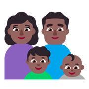 👩🏾‍👨🏾‍👦🏾‍👶🏾 Emoji Familie - Frau, Mann, Junge, Baby: mitteldunkle Hautfarbe Microsoft Windows 11 November 2021 Update.