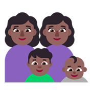 👩🏾‍👩🏾‍👦🏾‍👶🏾 Emoji Familia - Mujer, Mujer, Niño, Bebé: Tono De Piel Oscuro Medio en Microsoft Windows 11 November 2021 Update.