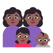 👩🏾‍👩🏾‍👧🏾‍👶🏾 Emoji Família - Mulher, Mulher, Menina, Bebê: Pele Morena Escura na Microsoft Windows 11 November 2021 Update.