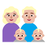 👩🏼‍👨🏼‍👶🏼‍👶🏼 Emoji Família - Mulher, Homem, Bebê, Bebê: Pele Morena Clara na Microsoft Windows 11 November 2021 Update.