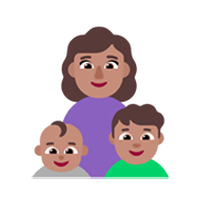 Emoji 👩🏽‍👶🏽‍👦🏽 Famiglia - Donna, Neonato, Bambino: Carnagione Olivastra su Microsoft Windows 11 November 2021 Update.