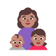 👩🏽‍👶🏽‍👧🏽 Emoji Família - Mulher, Bebê, Menina: Pele Morena na Microsoft Windows 11 November 2021 Update.
