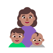 👩🏽‍👦🏽‍👶🏽 Emoji Familia - Mujer, Niño, Bebé: Tono De Piel Medio en Microsoft Windows 11 November 2021 Update.