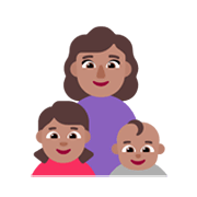 👩🏽‍👧🏽‍👶🏽 Emoji Familia - Mujer, Niña, Bebé: Tono De Piel Medio en Microsoft Windows 11 November 2021 Update.