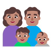👩🏽‍👨🏽‍👦🏽‍👶🏽 Emoji Familia - Mujer, Hombre, Niño, Bebé: Tono De Piel Medio en Microsoft Windows 11 November 2021 Update.