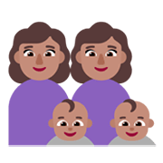 Émoji 👩🏽‍👩🏽‍👶🏽‍👶🏽 Famille - Femme, Femme, Bébé, Bébé: Peau Légèrement Mate sur Microsoft Windows 11 November 2021 Update.