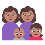 👩🏽‍👩🏽‍👶🏽‍👧🏽 Emoji Família - Mulher, Mulher, Bebê, Menina: Pele Morena na Microsoft Windows 11 November 2021 Update.