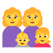 👩‍👩‍👶‍👧 Emoji Familia: mujer, mujer, bebé, niña en Microsoft Windows 11 November 2021 Update.