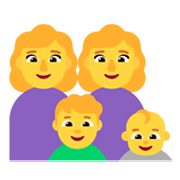 👩‍👩‍👦‍👶 Emoji Familia: mujer, mujer, niño, bebé en Microsoft Windows 11 November 2021 Update.