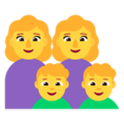 Émoji 👩‍👩‍👦‍👦 Famille : Femme, Femme, Garçon Et Garçon sur Microsoft Windows 11 November 2021 Update.