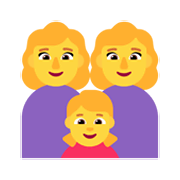 Emoji 👩‍👩‍👧 Famiglia: Donna, Donna E Bambina su Microsoft Windows 11 November 2021 Update.