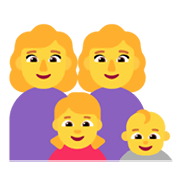 Emoji 👩‍👩‍👧‍👶 Famiglia: Donna, Donna, Bambina, Neonato su Microsoft Windows 11 November 2021 Update.