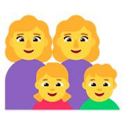 👩‍👩‍👧‍👦 Emoji Familie: Frau, Frau, Mädchen und Junge Microsoft Windows 11 November 2021 Update.