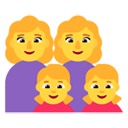 👩‍👩‍👧‍👧 Emoji Familie: Frau, Frau, Mädchen und Mädchen Microsoft Windows 11 November 2021 Update.