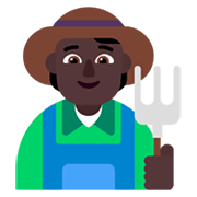 Emoji 🧑🏿‍🌾 Agricoltore: Carnagione Scura su Microsoft Windows 11 November 2021 Update.