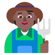 🧑🏾‍🌾 Emoji Agricultor: Tono De Piel Oscuro Medio en Microsoft Windows 11 November 2021 Update.