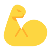 Emoji 💪 Bicipite su Microsoft Windows 11 November 2021 Update.