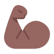 Emoji 💪🏾 Bicipite: Carnagione Abbastanza Scura su Microsoft Windows 11 November 2021 Update.