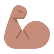 💪🏽 Emoji Bíceps: Pele Morena na Microsoft Windows 11 November 2021 Update.