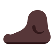 🦶🏿 Emoji Fuß: dunkle Hautfarbe Microsoft Windows 11 November 2021 Update.