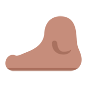 🦶🏽 Emoji Fuß: mittlere Hautfarbe Microsoft Windows 11 November 2021 Update.